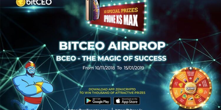 Tin tức coin – BITCEO tung chương trình Airdrop “khủng”, hấp dẫn với 50.000.00 token BCEO kèm 10 iPhone XS cho cộng đồng Crypto