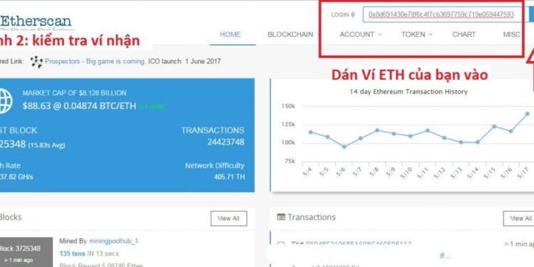 Kiến thức – Hướng dẫn sử dụng tool Etherscan.io để check số dư giao dịch Ethereum
