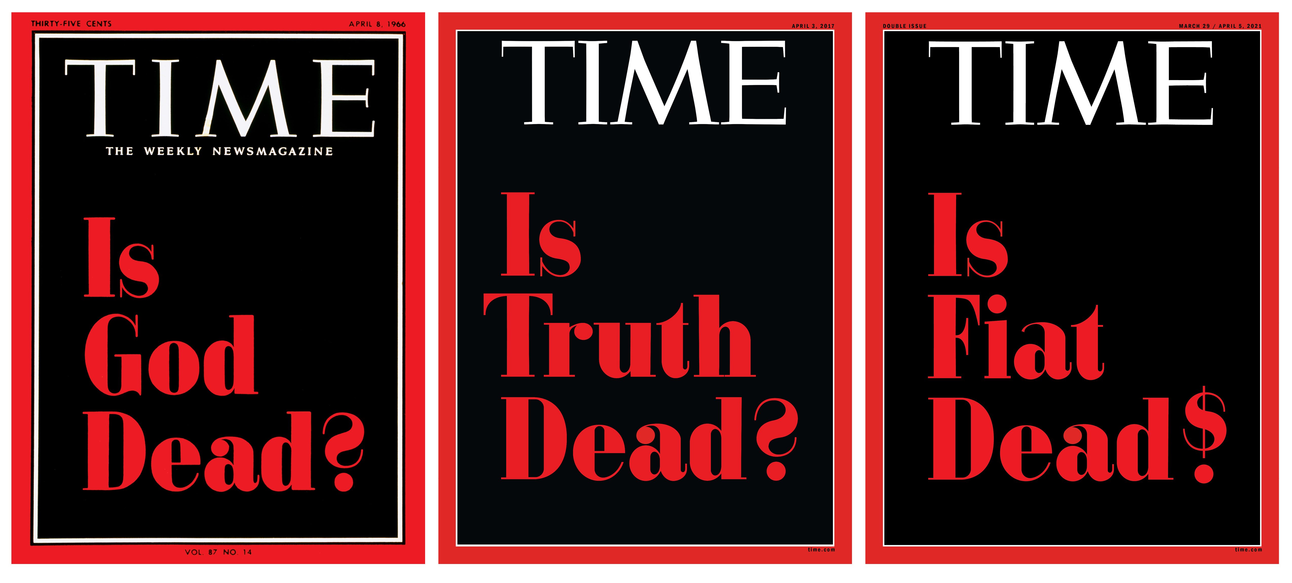 Tạp chí Time bán đấu giá 3 trang bìa NFT phỏng theo thiết kế nổi tiếng "Is God Dead?"