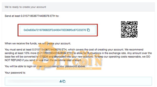 Đăng ký tài khoản ví Steemit trả phí. Ảnh 4