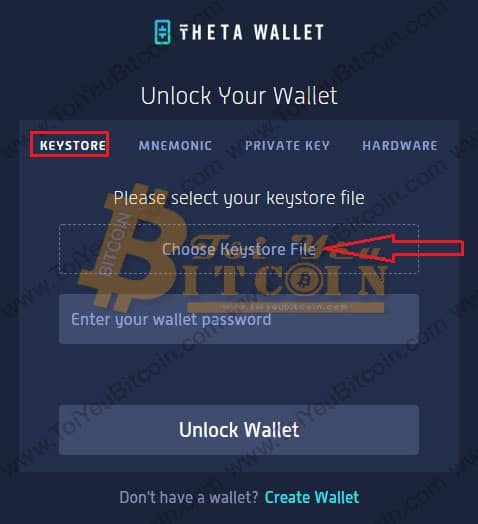 Cách đăng nhập vào ví Theta. Ảnh 1