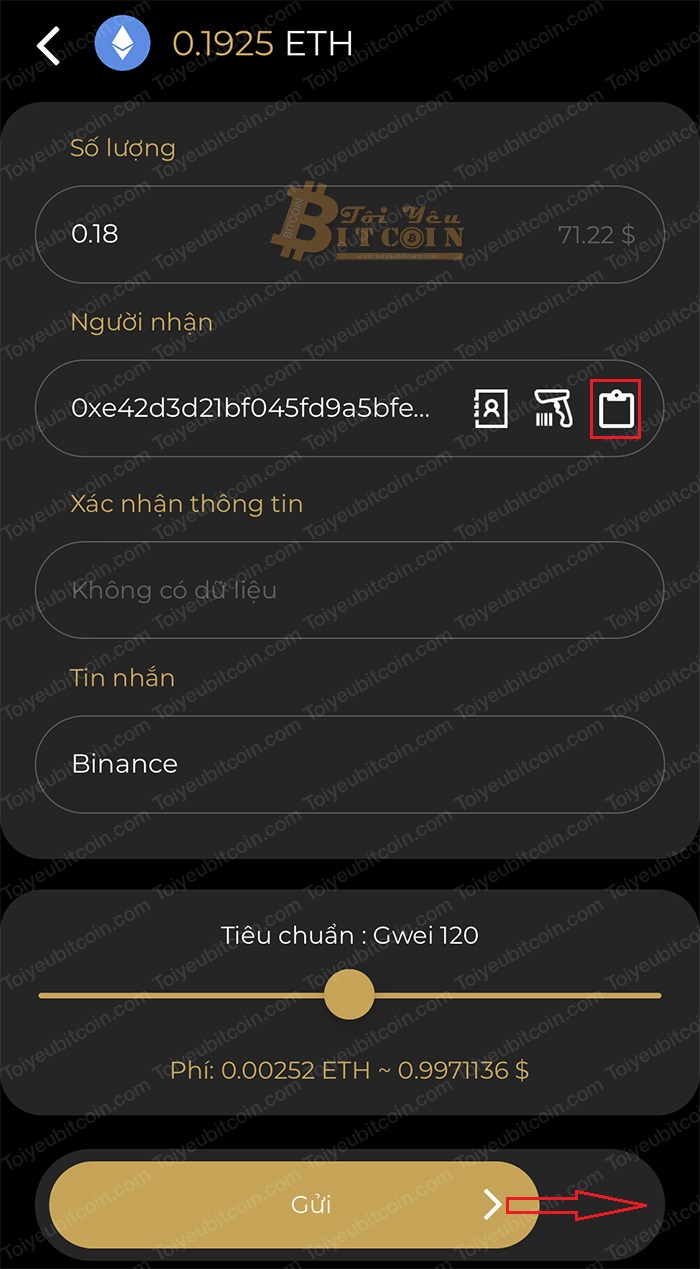 Cách rút/chuyển con/token từ ví Coin98 Wallet. Ảnh 1