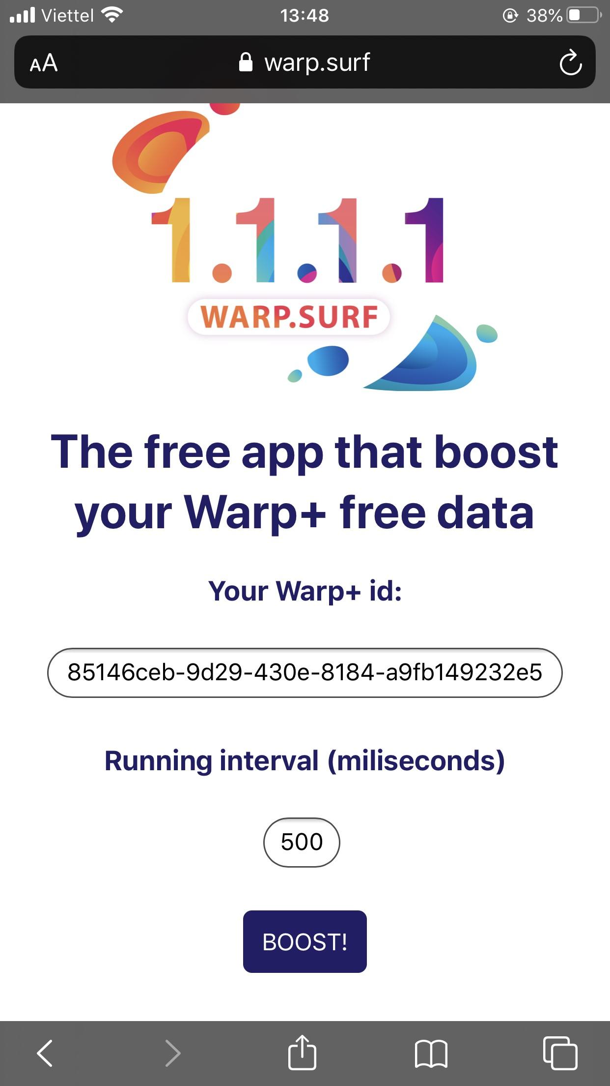 Paste Client ID và nhấn Boost