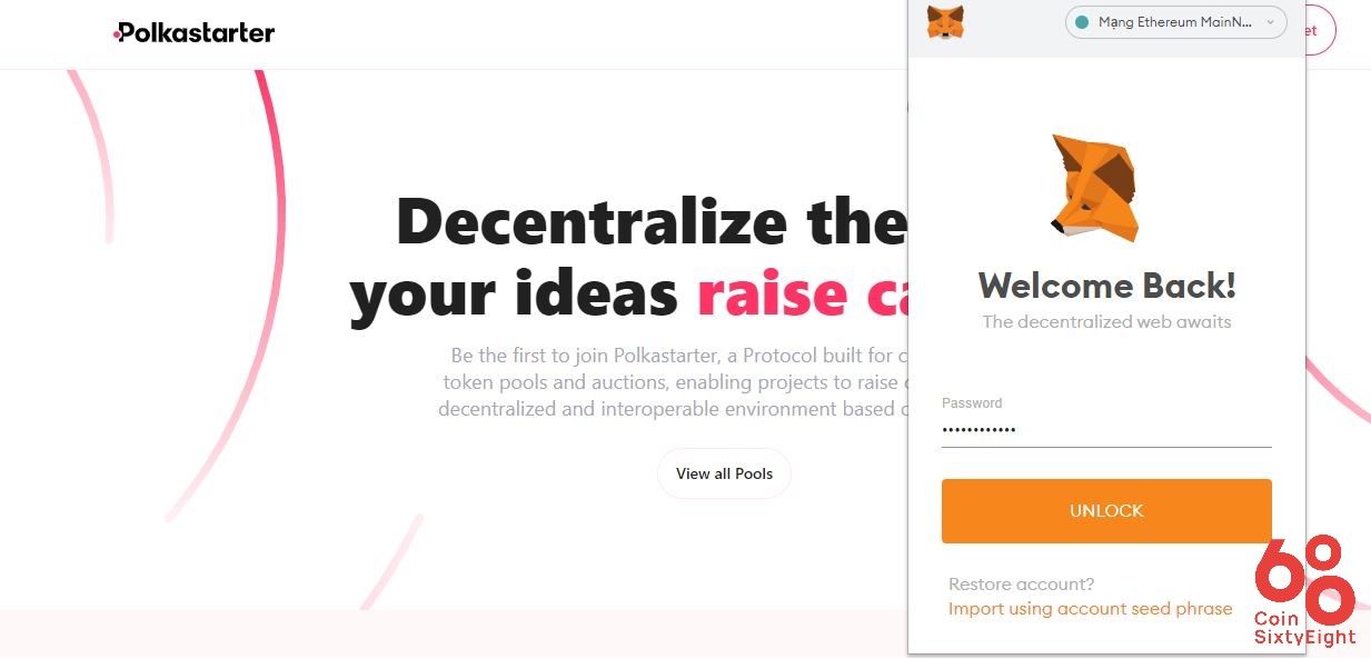 Kết nối ví Metamask