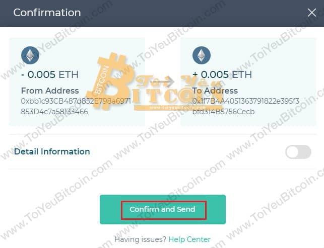 Rút tiền ETH/token từ ví MEW. Ảnh 4