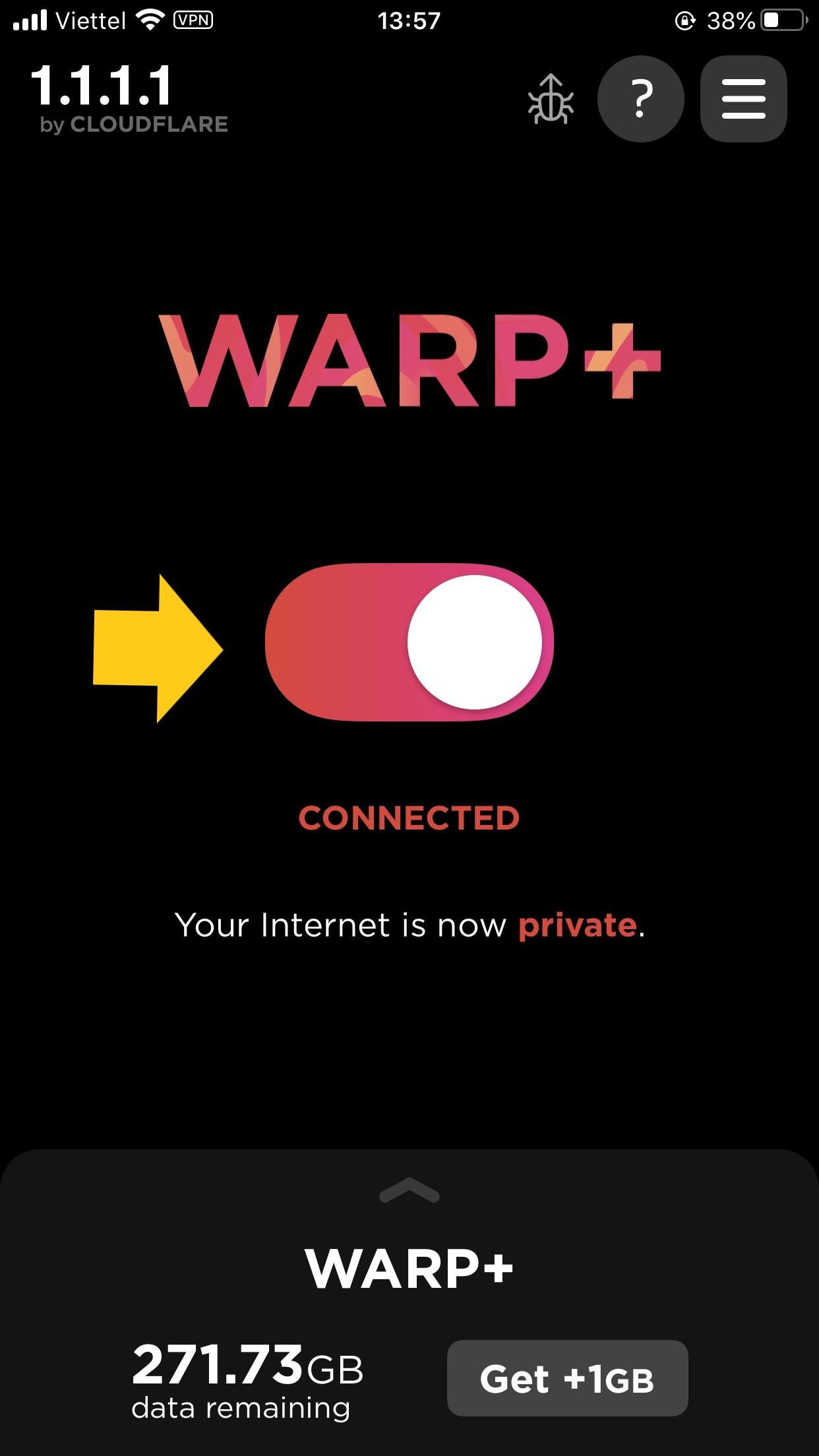 Sử dụng WARP+