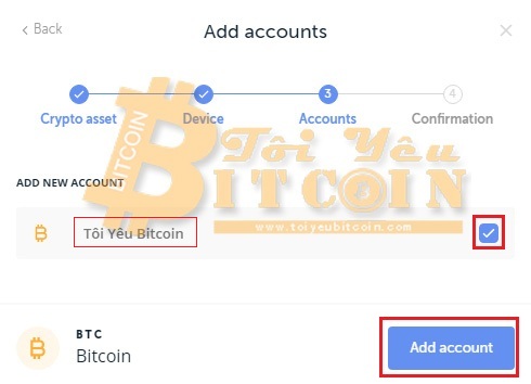 Thêm tài khoản quản lý trên Ledger Live. Ảnh 5
