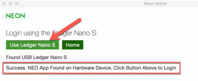 Found UBS Ledger Nano S Success