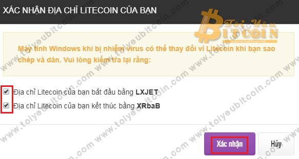 Nạp LTC vào LoafWallet. Ảnh 1.1