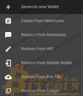Tính năng đăng nhập vào ví Qtum