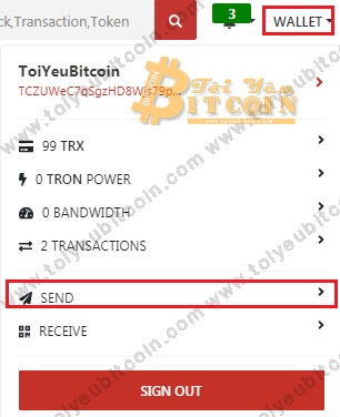 Rút TRX từ ví TRON Wallet. Ảnh 4