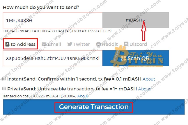 Rút tiền tư ví MyDashWallet. Ảnh 3