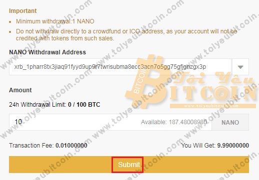 Nạp tiền vào ví Nano Wallet. Ảnh 2