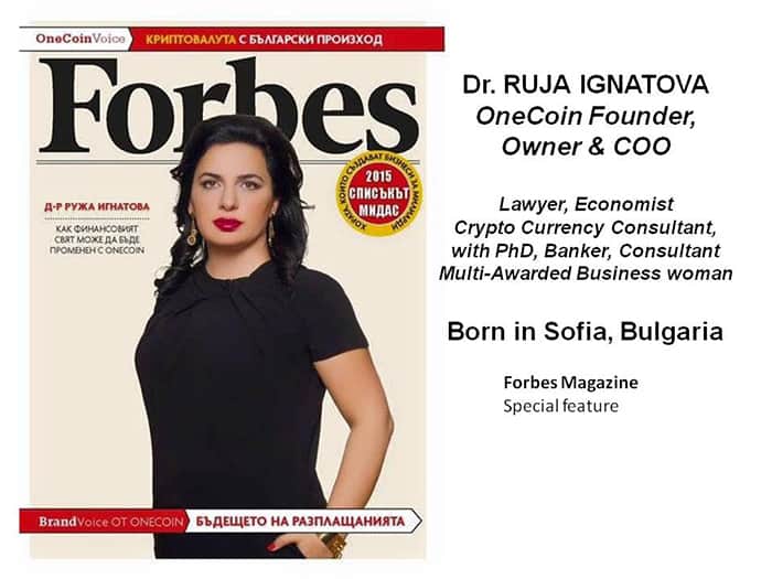 Ruja trên tạp chí Forbes càng làm cho lời nói của bà được tin tưởng hơn.