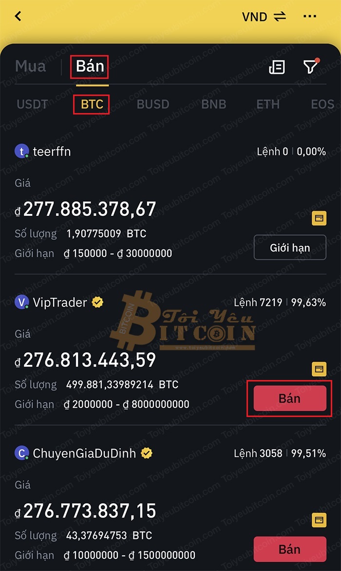 Cách bán tiền điện tử ra VND trên Binance P2P. Ảnh 4