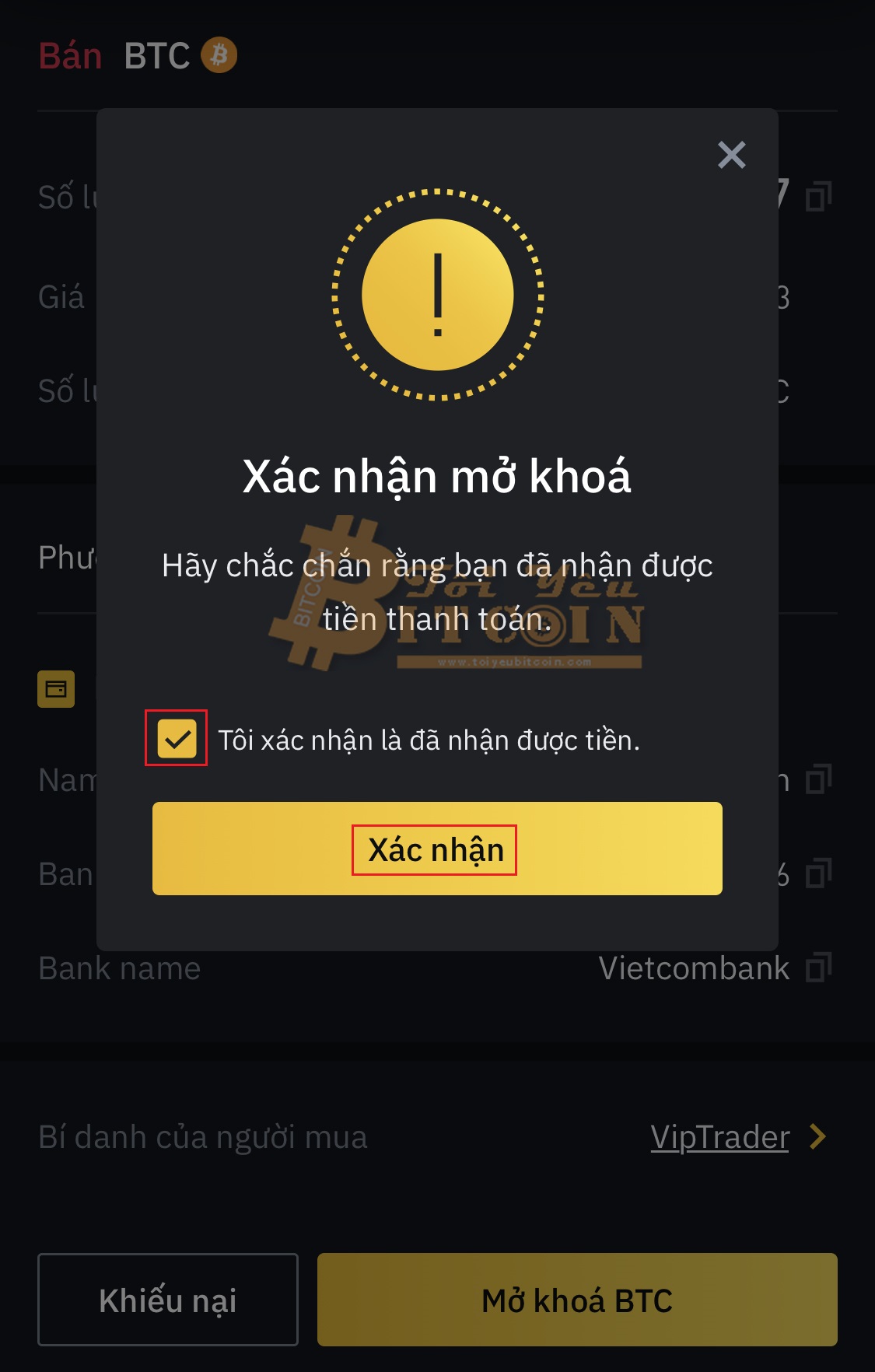 Cách bán tiền điện tử ra VND trên Binance P2P. Ảnh 7