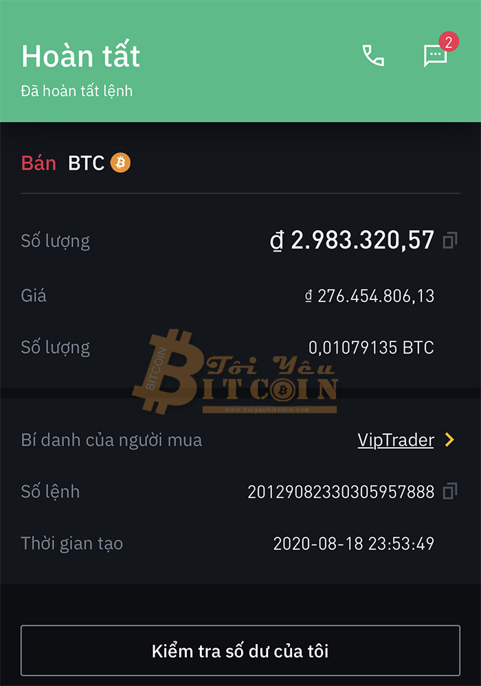 Cách bán tiền điện tử ra VND trên Binance P2P. Ảnh 9