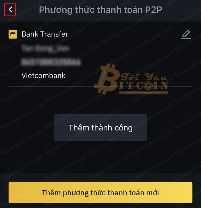 Thêm phương thức thanh toán Binance P2P. Ảnh 5