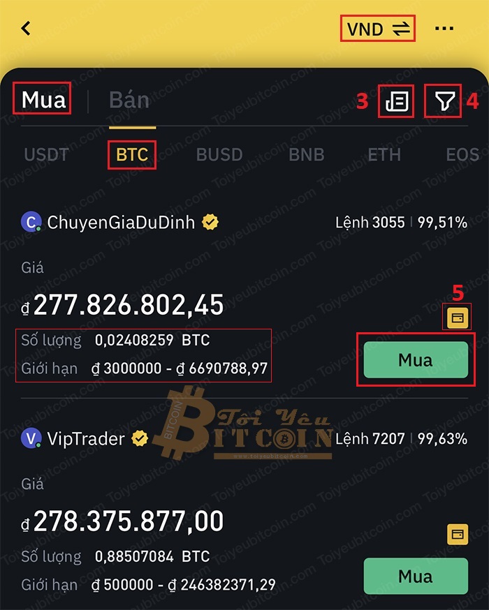 Cách mua tiền điện tử bằng VND trên Binance P2P. Ảnh 1