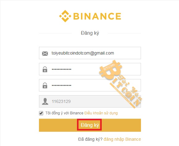 Đăng ký tài khoản Binance. Ảnh 2