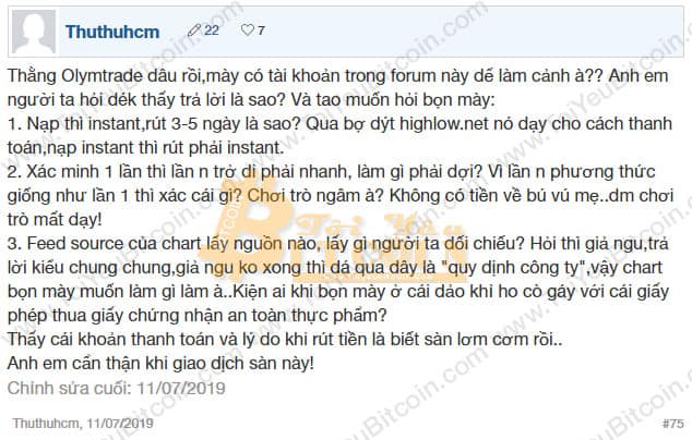 Olymp Trade lừa đảo. Ảnh 1