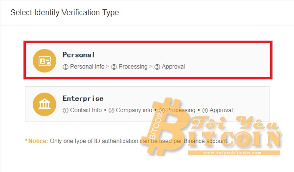 Xác minh tài khoản Binance. Ảnh 2