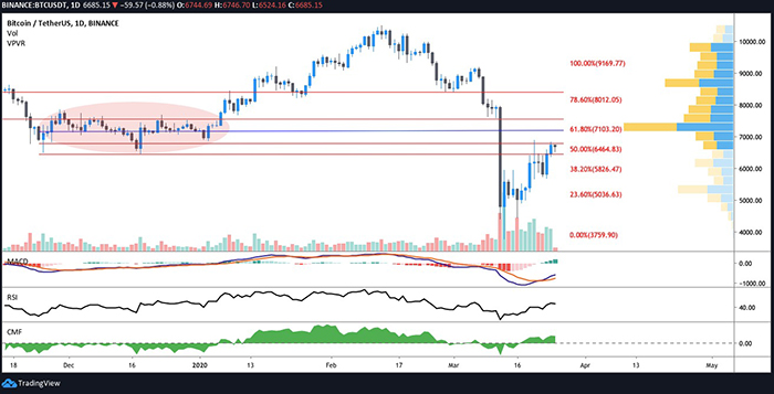 Biểu đồ ngày của BTC/USDT. Nguồn: TradingView