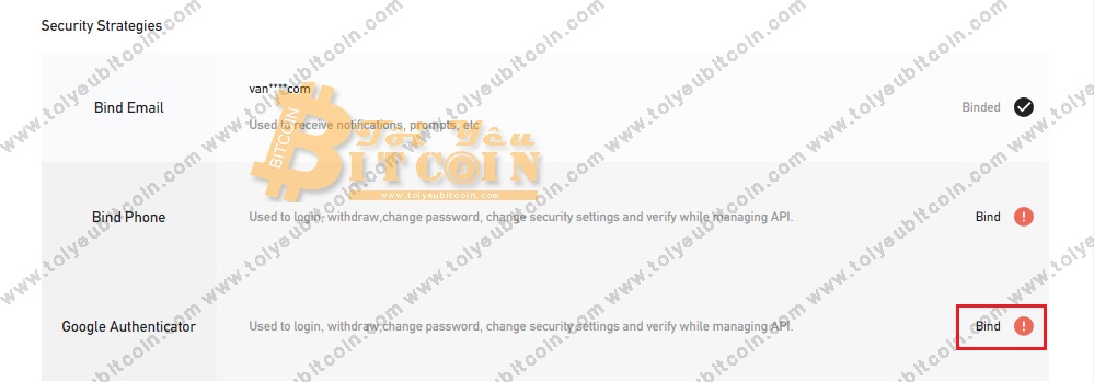 Bảo mật tài khoản BitForex. Ảnh 2
