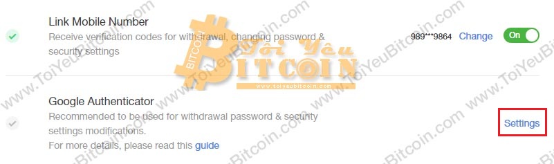 Bật bảo mật 2FA trên CoinAll. Ảnh 1