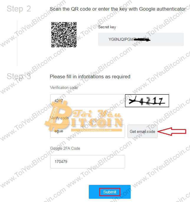 Bật bảo mật 2FA cho Fatbtc. Ảnh 2