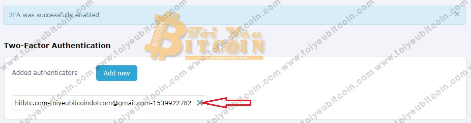 Bảo mật tài khoản HitBTC. Ảnh 3