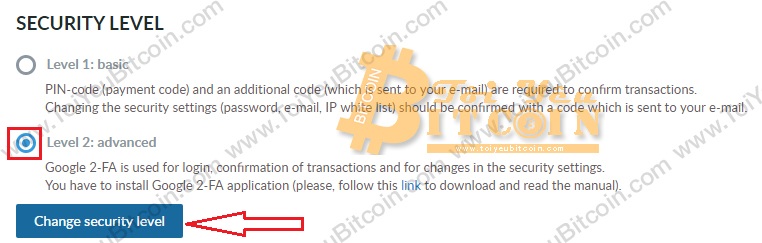 Bật bảo mật 2FA cho tài khoản Livecoin. Ảnh 2