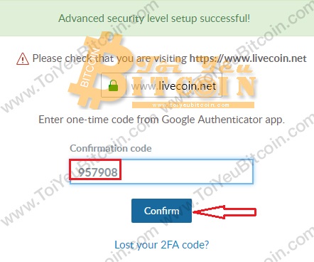 Bật bảo mật 2FA cho tài khoản Livecoin. Ảnh 6