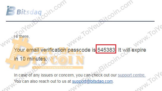 Đăng ký tạo tài khoản Bitsdaq. Ảnh 3