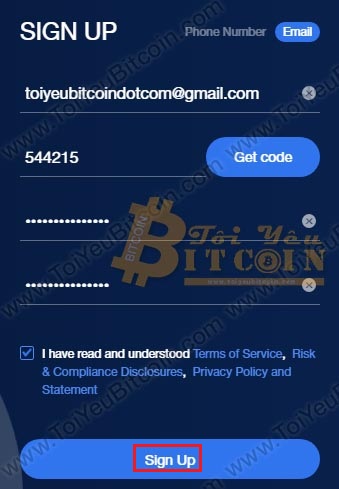 Các đăng ký tạo tài khoản CoinAll. Ảnh 3