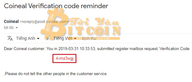Đăng ký tạo tài khoản Coineal. Ảnh 3