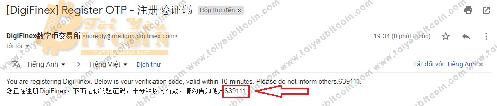 Đăng ký mở tài khoản DigiFinex. Ảnh 3