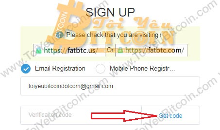 Đăng ký tạo tài khoản Fatbtc. Ảnh 1
