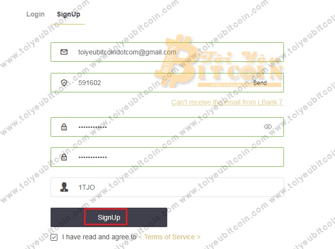 Đăng ký mở tài khoản LBank. Ảnh 4