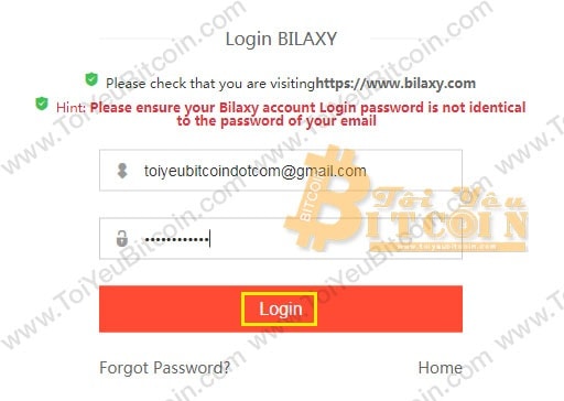 Cách đăng nhập vào sàn Bilaxy. Ảnh 2