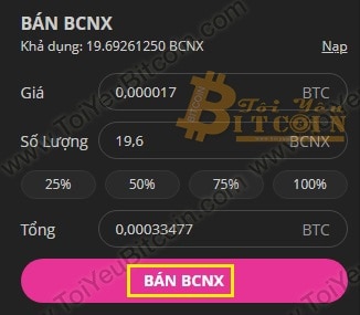 Cách trade coin trên sàn Bcnex. Ảnh 4