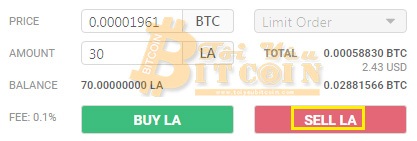 Cách trade coin trên sàn LAToken. Ảnh 4