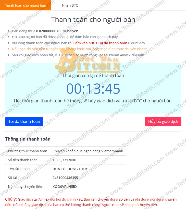 Cách mua coin trên Aliniex. Ảnh 9