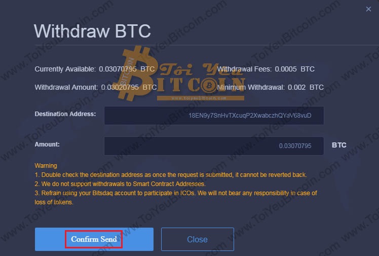 Cách rút tiền từ sàn Bitsdaq. Ảnh 2