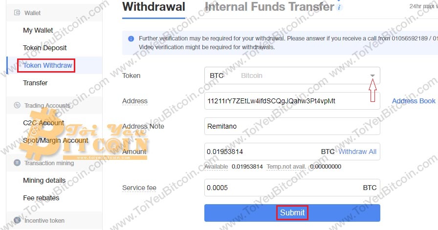 Cách rút tiền từ sàn CoinAll. Ảnh 3