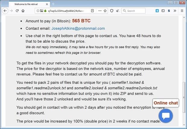 Yêu cầu Pemex trả tiền chuộc bằng 565 Bitcoin.