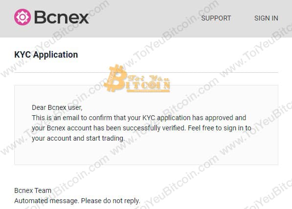 Cách xác minh tài khoản trên Bcnex. Ảnh 6