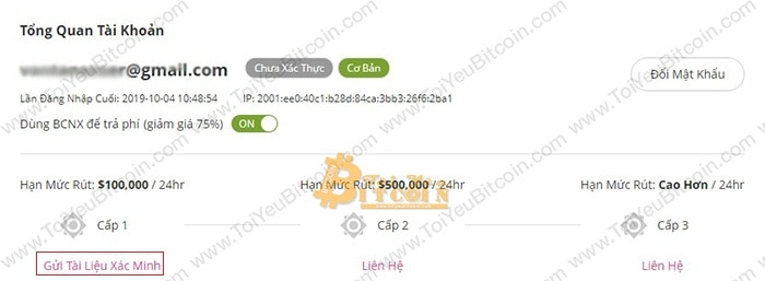 Cách xác minh tài khoản trên Bcnex. Ảnh 1