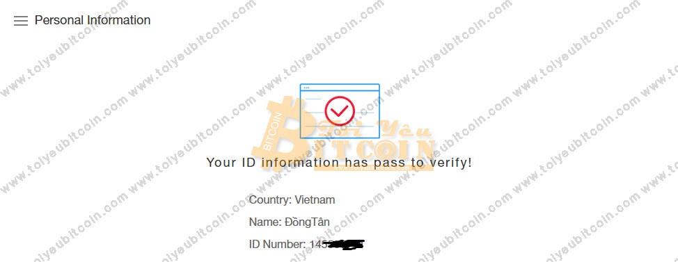Xác minh tài khoản IDAX. Ảnh 3