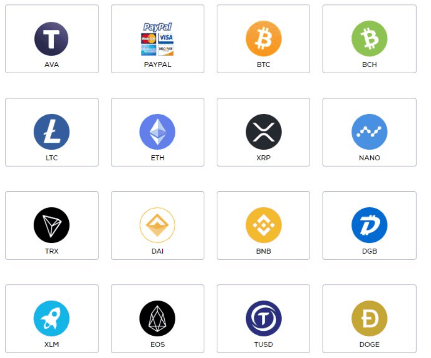 Tùy chọn thanh toán hiện tại của Litecoin (LTC).